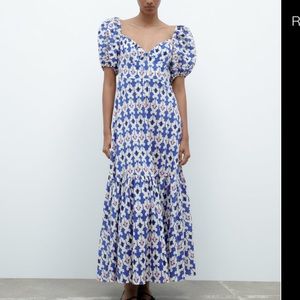 NWT Zara printed midi dress